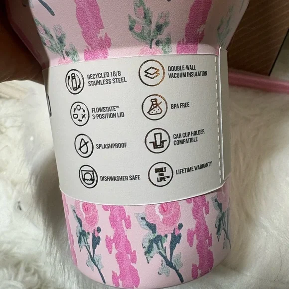 {NEW} Stanley LoveShackFancy Pink Floral Insulated Tumbler - Picture 6 of 6